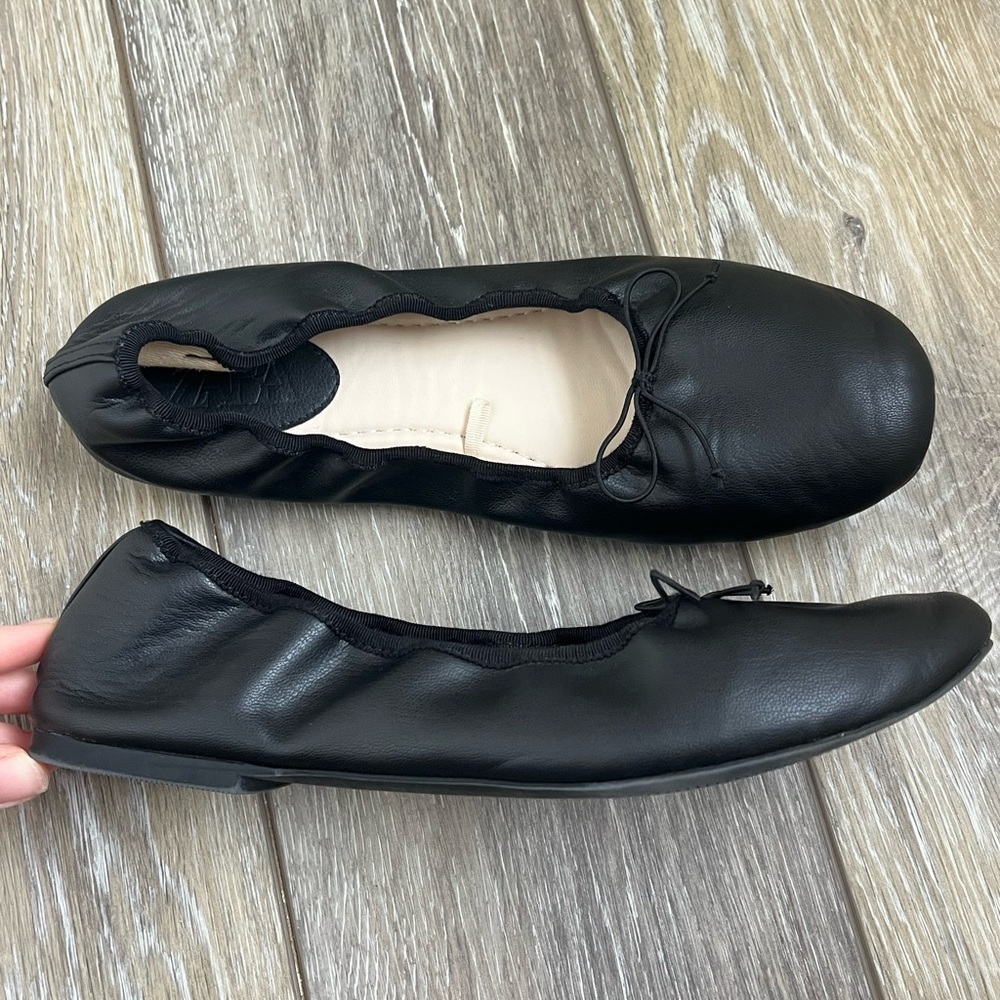Zara girls black ballet flat, size EU 38 (US kids 5.5/6)